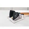 Colher de Sopa para Casa Hashi Suporte para Tampa de Panela Bancada de Cozinha Bandeja de Armazenamento com Drenagem Sem Furos Suporte de Plástico para Espátula de Panela