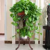 Suporte de flores de estilo europeu, ferro, multicamadas, piso interno, prateleira de flores verde, sala de estar, armazenamento, varanda, vaso de flores doméstico simples