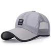 Chapéu de Malha Respirável de Verão Masculino Proteção Solar ao Ar Livre Aba de Sol Boné de Baseball Masculino Boné com Aba Moda Casual Atacado