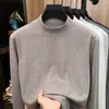 Sudadera de cuello alto medio para hombre con lana y seda, nueva colección otoño/invierno 2026, color liso, casual, cálida, manga larga, capa base