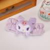 Lindo Clip de Pinza de Felpa de Dibujos Animados Kuromi Clip de Tiburón 3D para Mujeres, Diadema para Lavado de Cara y Maquillaje, Accesorio para el Cabello