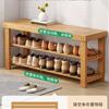 Banco para Trocar Sapatos de Bambu para Entrada de Casa, Armário de Sapatos com Assento, Sapateira Espessa e Resistente, Banco Integrado para Trocar Sapatos