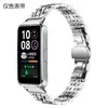 Compatible con Huawei Band 11/11Pro/10/9/8, Honor Band 9 NFC, reloj metálico de tres eslabones de acero inoxidable