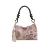 Bolsa Tote Brocado Étnico Estilo Chinês para Mulheres, Novo Estilo Verão 2026, Bolsa de Ombro Único para o Dia a Dia para Meninas