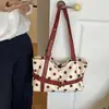 Bolsa Grande de Alta Qualidade com Blocos de Cor e Bolinhas para Mulheres, Nova Tendência de Moda 2026, Bolsa de Ombro para o Dia a Dia, Bolsa Tote Simples