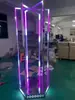 Bar Ktv Punto Luminoso Led Fantasía Acero Inoxidable Marco de Puerta Gogo Punto Baile Palo Móvil Punto Plataforma de Baile