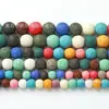 Pedras Vulcânicas Coloridas Redondas para Incenso Cor Mista Pedra Vulcânica Contas Soltas Artesanal Miçangas DIY Colar Acessórios de Joia Atacado