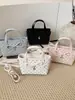 Bolsa de ombro fofa com poá estilo girlcore transfronteiriça, bolsa tote versátil de grande capacidade estilo coreano, bolsa transversal de moda nicho