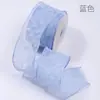 3.8cm Textura de Gasa Arrugada Burbuja Flor de Lazo Hecha a Mano DIY Accesorios Decorativos para Bordes de Embalaje