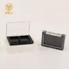 Material de Embalagem de Maquiagem Tampa Totalmente Transparente Janela Contorno Iluminador Disco 2 Compartimentos 2 Cores Caixa de Embalagem Atacado Caixa de Sombra Caixa de Blush