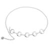 Moda Nuevos Accesorios de Moda Colgante de Luna Plateada Vestido Falda Corta Cadena de Cintura Casual Versátil Cinturón de Mujer