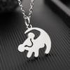 Transfronterizo Temu Más Vendido El Rey León Simba Colgante de Collar de Acero Inoxidable Joyería de Moda Regalo para Mujeres Accesorios de Acero de Titanio