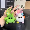 Lindo Colgante Llavero de Coche de Briquetas de Piel Sintética de Conejo Rex Muñeco de Peluche Popular Exquisito Colgante para Mochila Escolar Regalo