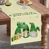 Nuevo St de Venta Caliente Temu. Mantel de Mesa de Patrick Trébol de Cuatro Hojas de la Suerte Estampado de Enano Mantel Decorativo a Prueba de Polvo para Mesa de Comedor