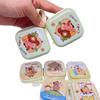 Monedero Cuadrado de Hojalata Lindo y Creativo Mini Bolso de Cosméticos para Niños Caja de Almacenamiento Portátil para Llaves Lápiz Labial
