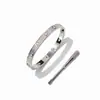 [02] calidad de alta gama tarjeta hogar diez estrella de diamante destornillador pulsera de acero de titanio serie amor pulsera para hombre y mujer