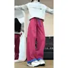 Pantalones casuales de softshell para exteriores para hombres y mujeres, corte recto, adelgazantes, versátiles para parejas, moda de otoño, pantalones largos de retazos de dopamina de moda