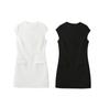 Aliexpress Atacado Primavera Europeu, Americano, Europeu e Americano Transfronteiriço Roupas Femininas Temperamento Cor Sólida Gola Redonda Cintura Alta Vestido Slim