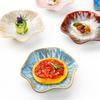 Plato de salsa retro de estilo japonés, plato de condimento de cerámica, restaurante doméstico, plato de condimento de aspecto alto personalizado, plato de aperitivo, plato frío