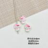 Color macarrón ramo de lazo de amor aleación de pintura hecho a mano DIY cadena de teléfono móvil con cuentas collar accesorios para el cabello