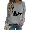 Amazon Comercio Exterior Suministro Zapatos Camisetas de Cuello Redondo Estampadas Sudaderas Talla Europea Chaquetas de Mujer Mangas Largas Talla Europea Otoño e Invierno Ancho
