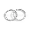 F136 Titanio Set Lateral Anillo Cerrado Anillo Cerrado de Diamante Pendientes Anillo para Labio Anillo para Nariz G23 Aleación de Titanio Joyería para Piercings Pendientes