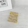 Bolsa de fio de juta com videiras bronze/prata de vários tamanhos, sacola de presente com fita de cetim/bolso de rattan azul bronze