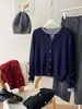 Cárdigan de Punto de Lana con Hebilla Pequeña Dorada de Corazón Retro Japonés y Coreano para Mujer, Otoño e Invierno, Ropa Exterior Moderna, Top Casual para Capas Internas