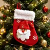 Calcetines Navideños de Dibujos Animados Bolsa para Empaquetar Dulces Lindo Fieltro Papá Noel Decoración de Árbol de Navidad Bolsa Colgante Recuerdos de Fiesta