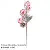 Galhos de pinha artificial de Natal transfronteiriços, flocos de neve, agulhas de pinheiro, bagas, galhos de frutas vermelhas, galhos de decoração de feriado, buquê de agulhas de pinheiro de Natal