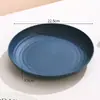 Plato de Cena Estilo Japonés de Paja de Trigo de 23 cm Plato para Escupir Huesos del Hogar Plato para Frutas Plato para Ensalada de Frutas Familiar Estudiante Vajilla