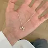 Cuentas de Transferencia Estilo Dulce Ins Collar de Perlas con Corazón y Lazo para Mujer No se Desvanece Nicho de Gama Alta Versátil Producto Nuevo