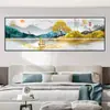 Cabecero de Cama Pintura Decorativa Pegatina Autoadhesiva con Paisaje de Montaña para Sala de Estar, Habitación Principal, Pared de Fondo de Hotel, Colgante de Pared, Papel Tapiz
