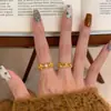 Anillo de Lujo Ligero Flor de Iris Incrustada de Diamantes Método Antiguo Anillo Abierto para Dedos Estilo Frío Ins Industria Pesada Sentido de Alta Gama Nicho para Mujeres