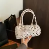2025 Nova Moda Popular Bolsa de Mão de Bolinhas Casual Bolsa Boston Bolsa de Ombro Transversal Feminina Bolsa Feminina