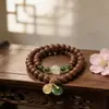 Pulsera de Cuentas de Aromaterapia con Cuentas de Medicina Tradicional China 0.8 Guiyuan + Jade de Cuarzo + Hebilla de Paz de Vidrio Pulsera DIY Venta al por Mayor