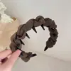 Elegante diadema de peine plisado de lunares para mujer, de alta gama, elegante, moderno, voluminoso, accesorio para el cabello de diadema de corona alta