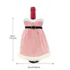 Decoración Festival de Navidad Paquete Botella de Vino Adornos de Mesa Falda Vestido Manga para Vino Tinto Creativo Terciopelo Dorado Rojo Navideño