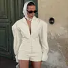 Traje de Dos Piezas Elegante de Alta Gama para Mujer, Top de Cintura con Cuello en V y Mangas Largas, Shorts, Nuevo Traje para Commuter de Primavera y Otoño