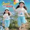 Conjunto de Verano para Niñas 2026 Nuevo Elegante y a la Moda Delgado de Manga Corta Transpirable Conjunto de Dos Piezas para Bebés Niñas