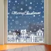 Decoraciones Navideñas Transfronterizas, Renos, Copos de Nieve, Pegatinas Estáticas, Trineos Creativos, Luna, Casas de Nieve, Pegatinas Navideñas al por Mayor