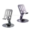 Soporte de Teléfono Giratorio de Metal Completo de 360 Grados, Plegable y Portátil, Adecuado para Transmisión en Vivo de Escritorio y Soporte para Tableta iPad
