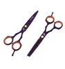 Tijeras de Peluquería Dao Mo Coloridas de 5.5 pulgadas, Tijeras para Cortar el Cabello, Tijeras Planas, Tijeras para Flequillo, Tijeras Entresacadoras, Disponibles en 5 Coloridos Azules Deslumbrantes