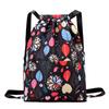 Mochila Sencilla con Cordón Estampada, Nueva Moda Mochila Deportiva Casual, Bolso Estilo Nacional de Bambú, Bolso Deportivo de Tendencia Nacional