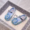 Zapatos de princesa con pedrería para niñas de 3 a 6 años, nueva colección de otoño, merceditas brillantes estilo princesa, zapatos de piel para niños con suelas blandas, zapatos de actuación