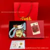 Peça Única Drop-Shipping Ouro Puro 999 Flor Forma Flor Dinheiro Pingente Flor Forma Chaveiro Celular Bolsa Charme Lembrança Presente