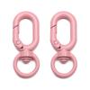 Hebilla en forma de 8 de aleación pintada 16x 39mm hecha a mano DIY accesorios para llavero hebilla para mochila colgante externo anillo de conexión para joyería