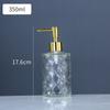 Frasco de Álcool em Gel, Frasco de Vidro Espessado, Frasco Vazio, Frasco Dispensador de Sabonete Tipo Pressão com Padrão Diamante, Frasco de Shampoo, Frasco de Gel de Banho, Cosméticos