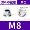 Brida de Acero Inoxidable 304 Tuerca de Seguridad con Anillo de Nylon Din6926 Tuerca Antiaflojamiento y Antirremoción Tuerca Hexagonal Exterior Antiaflojamiento