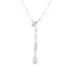 Collar de Plata de Ley S925 Estilo Francés Microincrustado Mate Forma de Gota de Agua, Lujo Ligero y Elegancia Exquisita, Mismo Estilo que en Xiaohongshu, Cadena de Clavícula con Borla